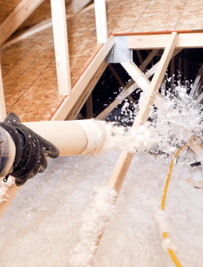 travaux d'isolation dans une villa